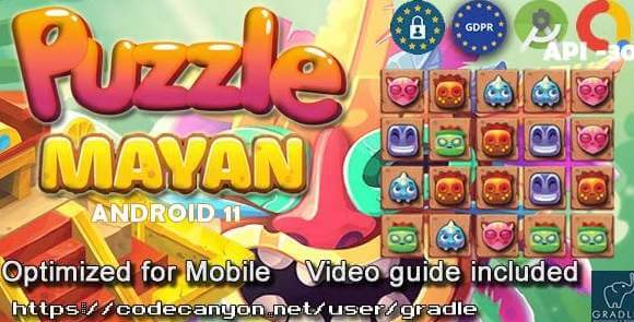 Puzzle Mayan (Admob + GDPR + Android Studio) Game Source