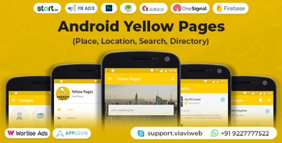 Download #Android Yellow Pages v1.4 (Place, Location, Search, Directory) App Source