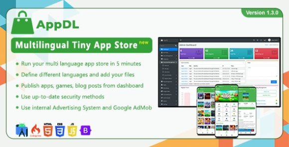 Download #AppDL v1.3.0 – Multilingual Tiny App Store Source Code