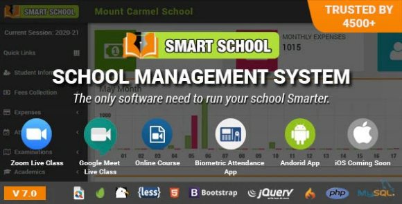 Download #Smart School v7.0.0 Nulled – School Management System PHP Script
