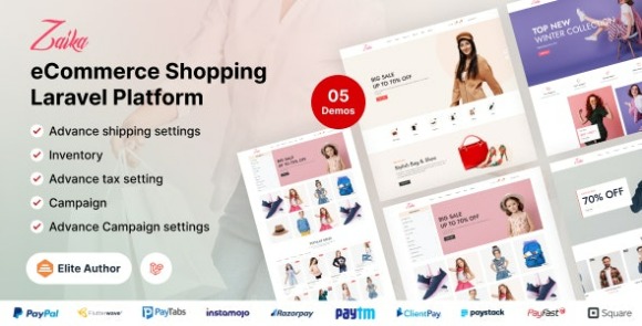 Zaika eCommerce CMS v2.1.0 Nulled - Laravel eCommerce Shopping Platform ...