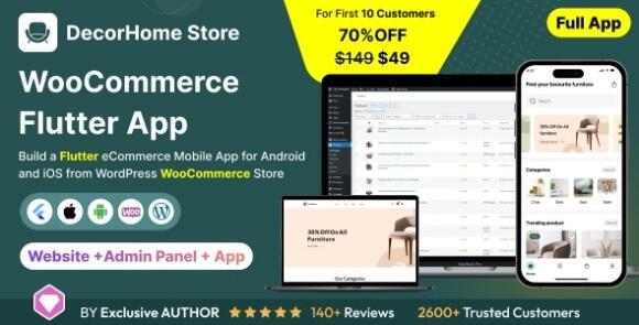 Download #DecorHome App v1.0 – Online Furniture Selling in Flutter 3.x (Android, iOS) with WooCommerce Full App Source