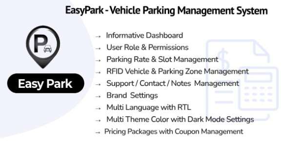 Download #EasyPark SaaS v1.2 – Vehicle Parking Management System PHP Script