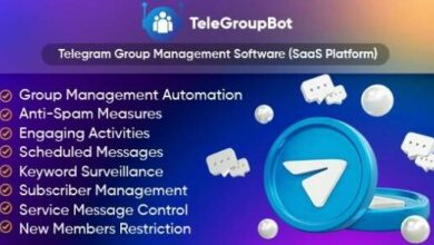 TeleGroupBot Telegram Group Management Software SaaS Platform Nulled