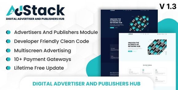 Download #AdStack v1.3 – Digital Advertiser and Publishers Hub PHP Script