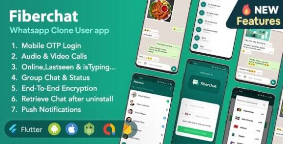 Download #Fiberchat v2.0.12 – WhatsApp Clone Full Chat & Call App – Android & iOS Flutter Chat App Source