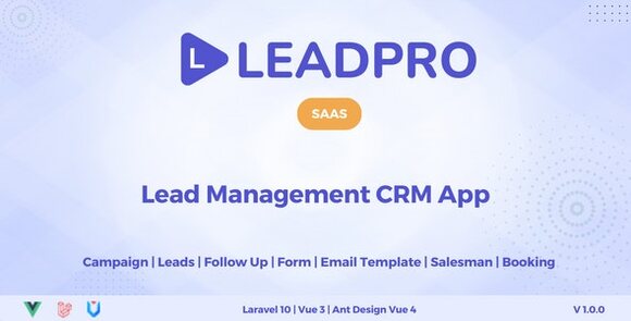 Download #LeadPro SAAS v1.0.1 – Lead & Call Center Management CRM PHP Script
