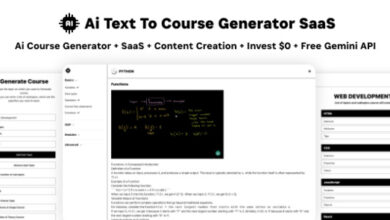 Ai Course Generator Text to Course SaaS Ai Video and Image Content