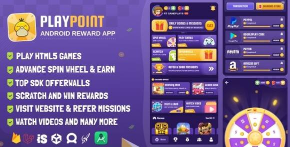 Download #PlayPoint v1.3 – Android App with Admin Panel Source Code
