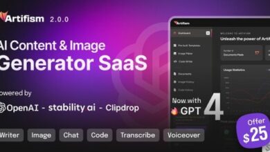Artifism AI Content and Image Generator SaaS Nulled Script
