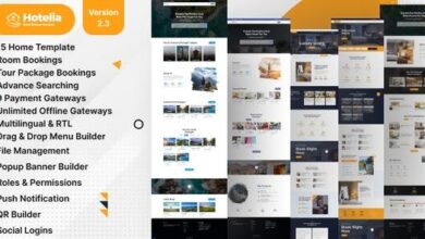 Hotelia Hotel Booking Resort Booking Management Website Script