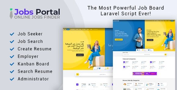 Download #Jobs Portal v4.1 – Job Board Laravel Script