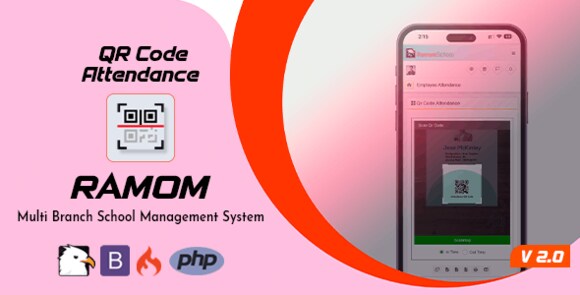 Download #Ramom School QR Code Attendence v2.0 – Addon