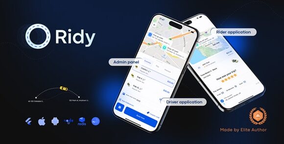 Download #Ridy Taxi Application v3.1.12 – Complete Taxi Solution with Admin Panel Source