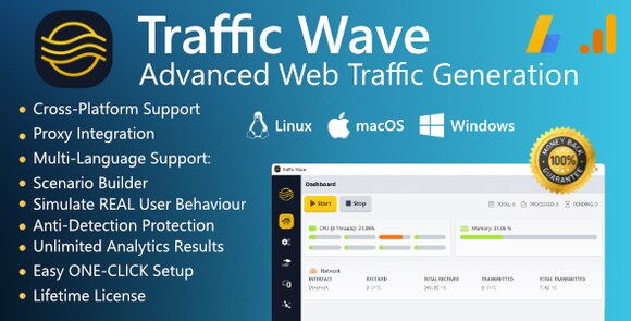 Download #Traffic Wave v2.4.0 – Advanced Cross-Platform Web Traffic Generation Application