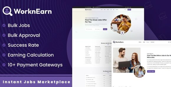 Download #WorknEarn v1.0.0 – Instant Jobs Marketplace PHP Script