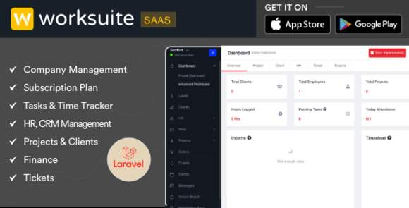 Download #Worksuite SaaS v5.4.0 Nulled – Project Management System Script
