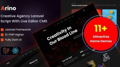 Arino Creative Agency Laravel Script with Live Editor CMS