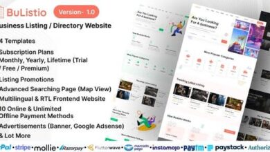 Bulistio Business Listing Directory Website Subscription Script