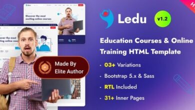 Ledu Education Courses and Online Training Bootstrap Template