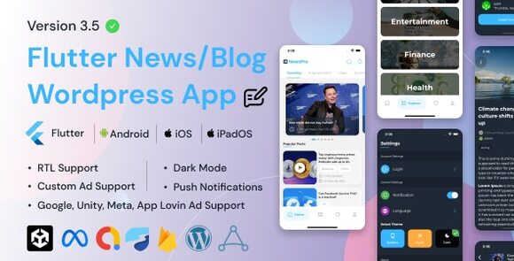 Download #NewsPro v3.5 – Blog/News/Article App For WordPress Source