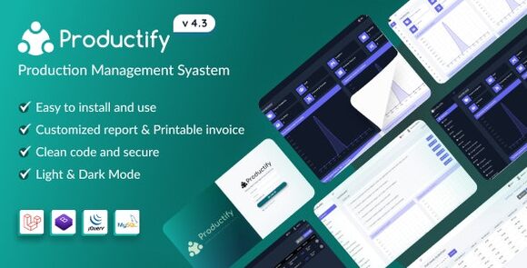 Download #Productify v4.3 Nulled – Production Management System PHP Script