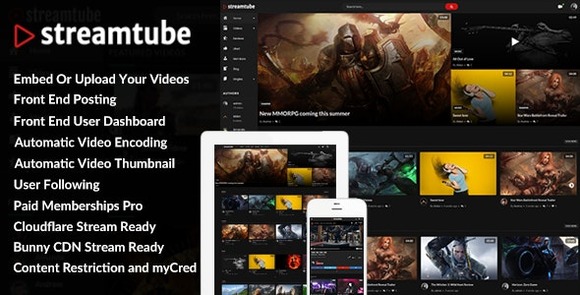 Download #StreamTube v3.0.16 Nulled – Video Streaming WordPress Theme