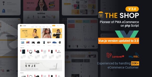 Download #The Shop v3.4 Nulled – PWA eCommerce CMS PHP Script