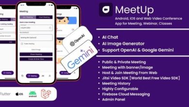 MeetUp Android iOS and Web Video Conference App for Meeting