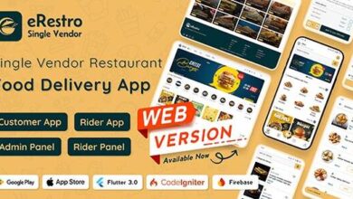 eRestro Single Vendor Restaurant Flutter App
