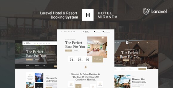 Miranda Laravel Hotel and Resort Multilingual Booking System