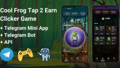 CoolFrog Tap2Earn Clicker Game with Telegram Mini App Bot