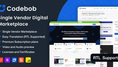 Codebob Single-Vendor Digital Marketplace Nulled Script