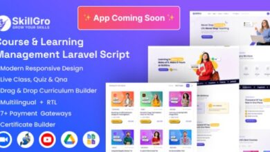 SkillGro Course and Learning Management System Laravel Script