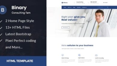 Binary Business Consulting and Professional Services HTML Template