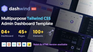 DashWind Multipurpose Tailwind CSS Admin Dashboard Template