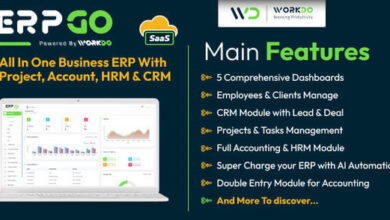 ERPGo SaaS Business ERP with Project Account HRM CRM and POS