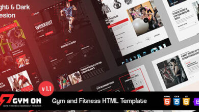 GymOn Gym and Fitness Club HTML Template
