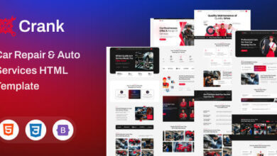 Crank Car Repair and Auto Services HTML5 Template