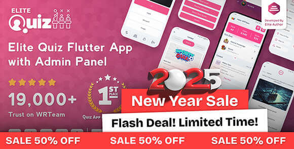 Elite Quiz Trivia Quiz Game Flutter Full App and Admin Panel