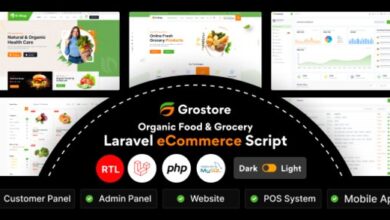 GroStore Food and Grocery Laravel eCommerce with Admin Dashboard Script