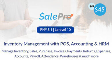 SalePro POS Inventory Management System HRM and Accounting Nulled