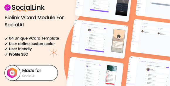 SocialLink Biolink VCard Module for SocialAI Addon