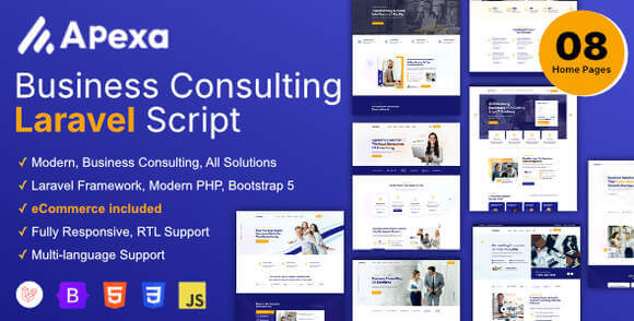 Apexa Multi-Purpose Business Consulting Laravel Script Nulled