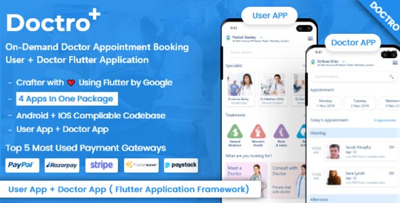 Doctor Appointment Booking and Medicine Ordering Flutter App Nulled