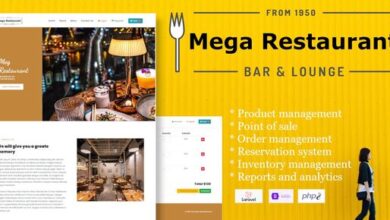 Mega Restaurant Management System Website Script