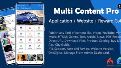 Multi Content Pro Application and Website