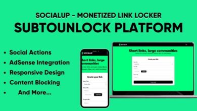 SocialUp Monetized Social Unlock Link Script