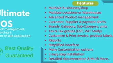 Ultimate POS Best ERP Stock Management POS and Invoicing Nulled Script