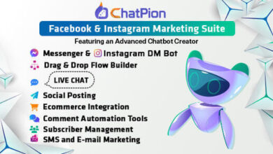 ChatPion AI Chatbot for Facebook Instagram eCommerce SMS Email Social Marketing SaaS Nulled Script